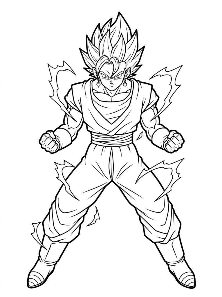 Dragon Ball Z kleurplaat 24 - gratis printable om te printen