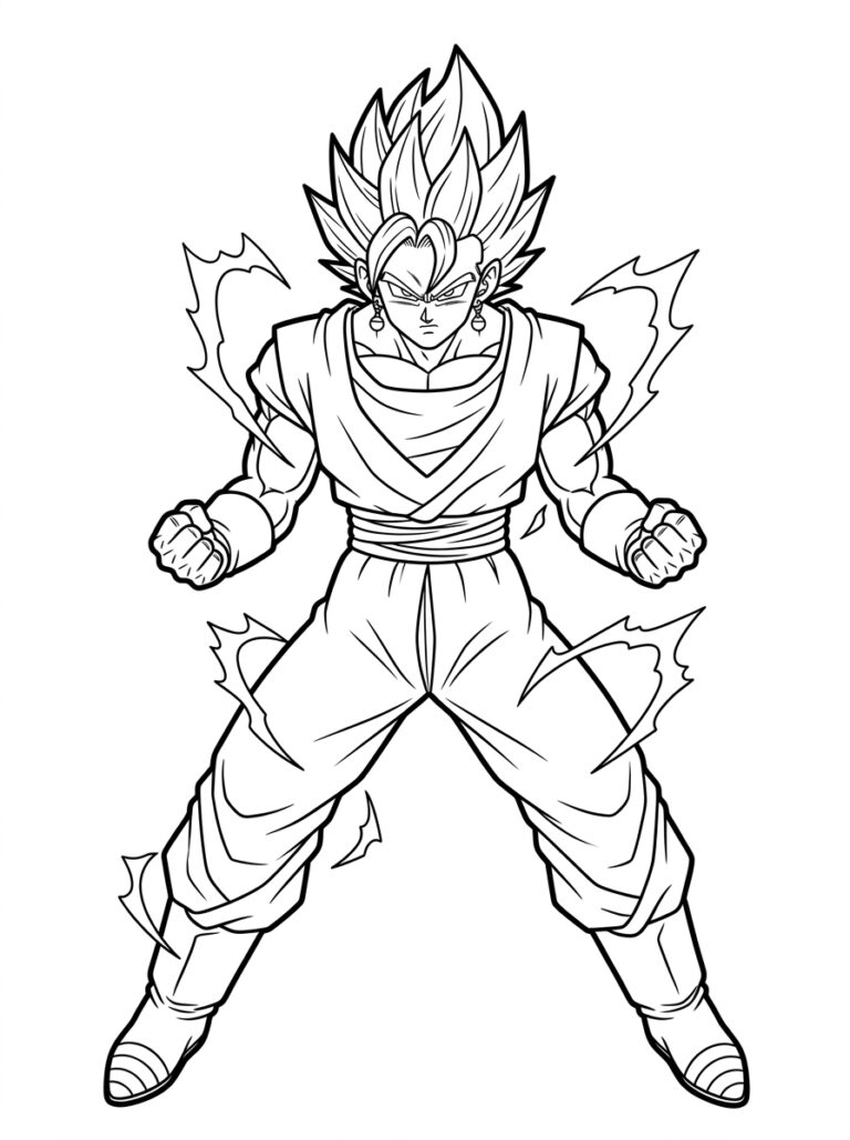 Dragon Ball Z kleurplaat 24 - gratis printable om te printen