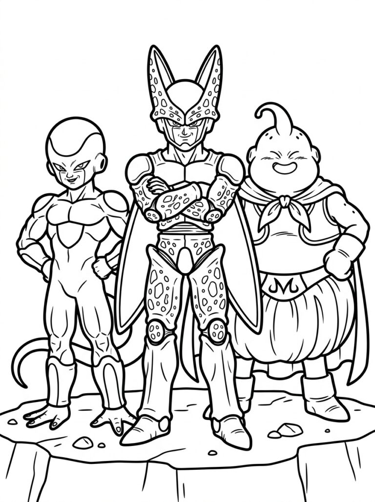Dragon Ball Z kleurplaat 25 - gratis printable om te printen