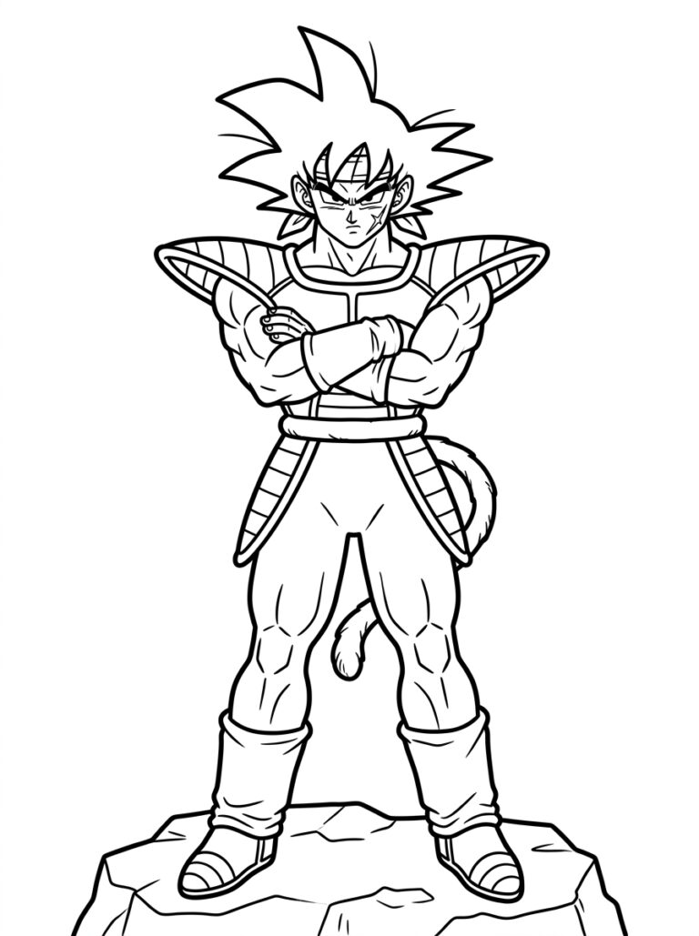 Dragon Ball Z kleurplaat 28 - gratis printable om te printen