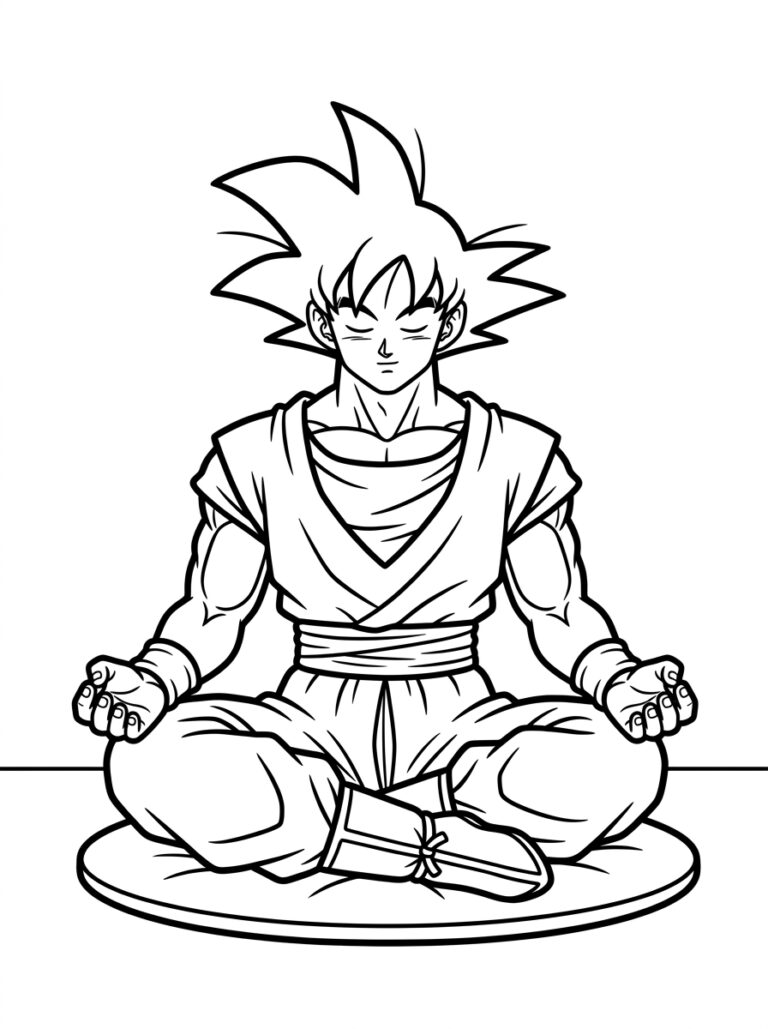 Goku kleurplaat 20 - gratis printable om te printen