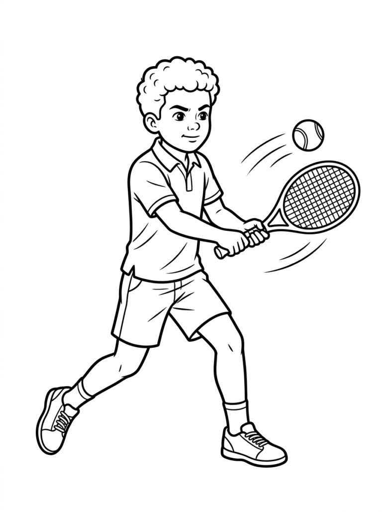 Sport kleurplaat 02 - gratis printable om te printen
