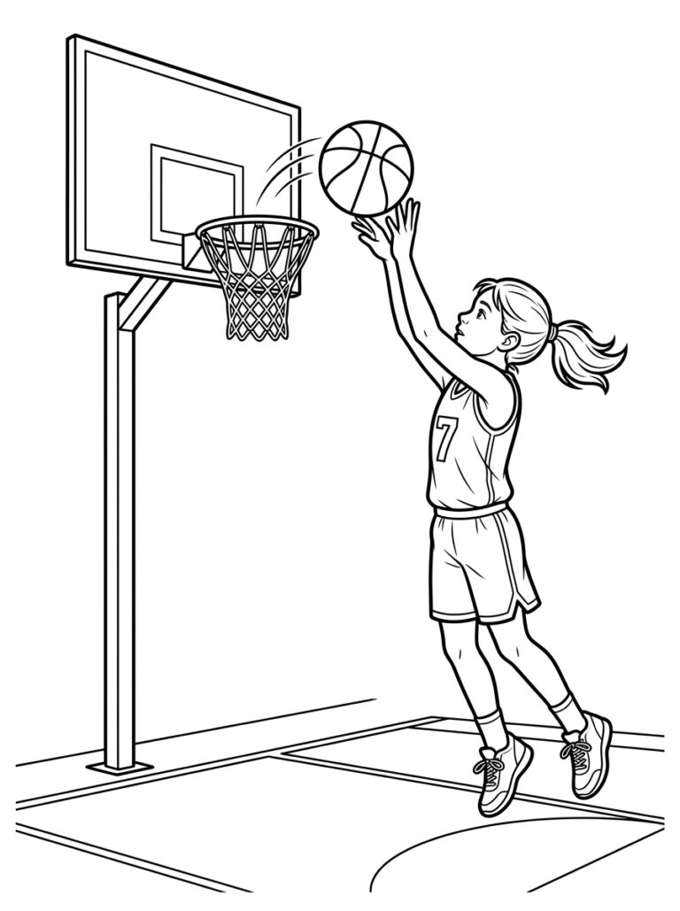 Sport kleurplaat 03 - gratis printable om te printen