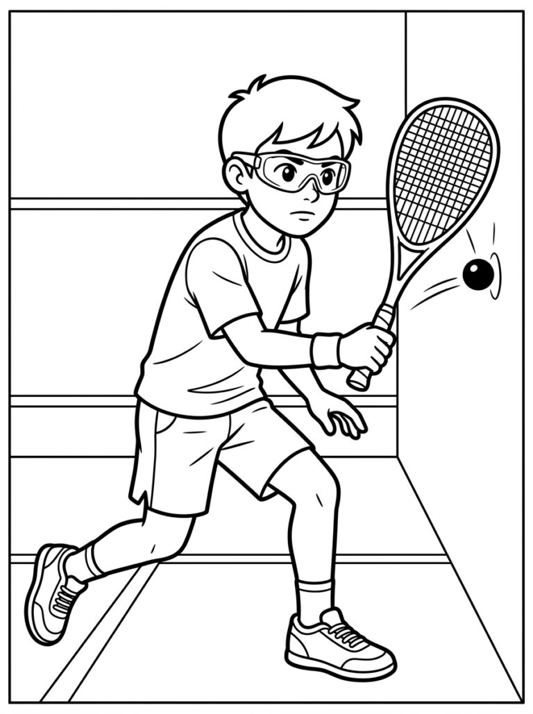 Sport kleurplaat 06 - gratis printable om te printen