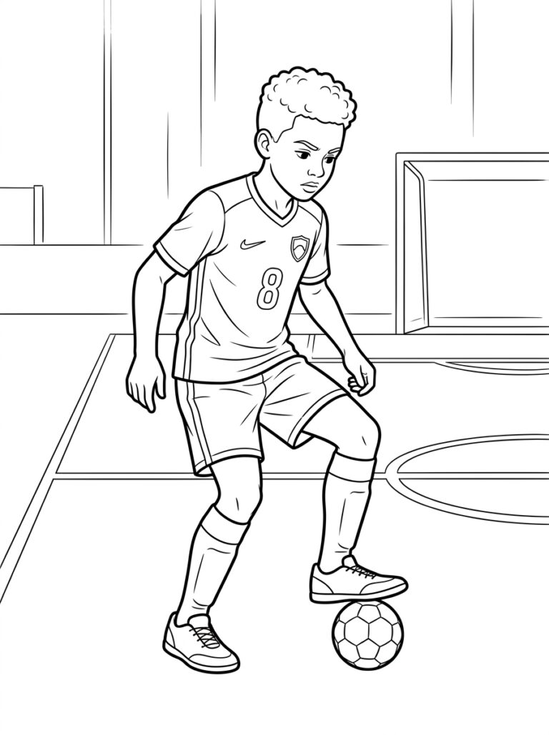 Sport kleurplaat 07 - gratis printable om te printen