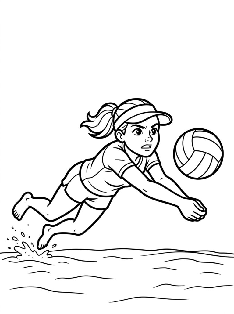 Sport kleurplaat 09 - gratis printable om te printen