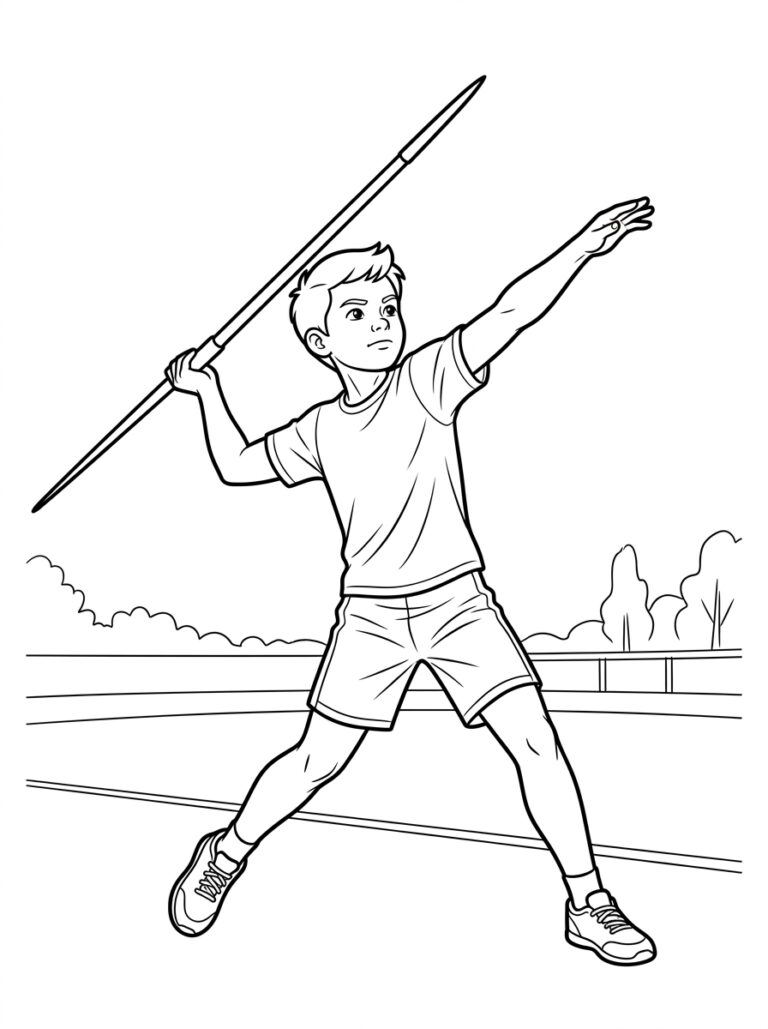 Sport kleurplaat 12 - gratis printable om te printen