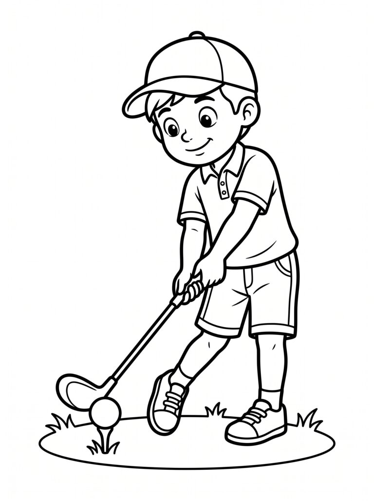 Sport kleurplaat 25 - gratis printable om te printen