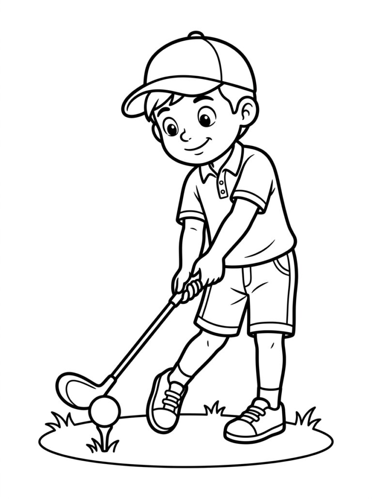 Sport kleurplaat 28 - gratis printable om te printen