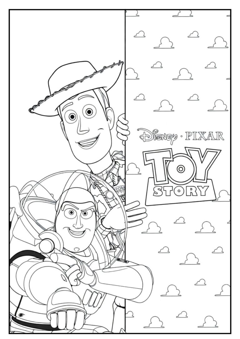 Toy Story kleurplaat 05 - gratis printable om te printen