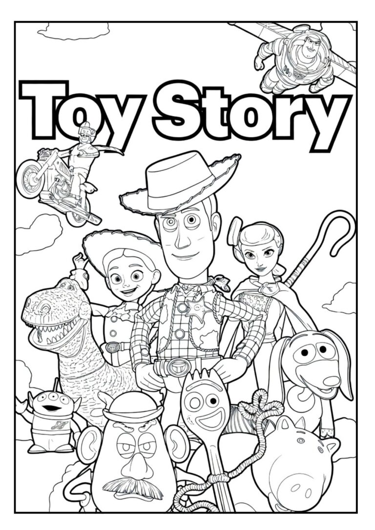 Toy Story kleurplaat 07 - gratis printable om te printen