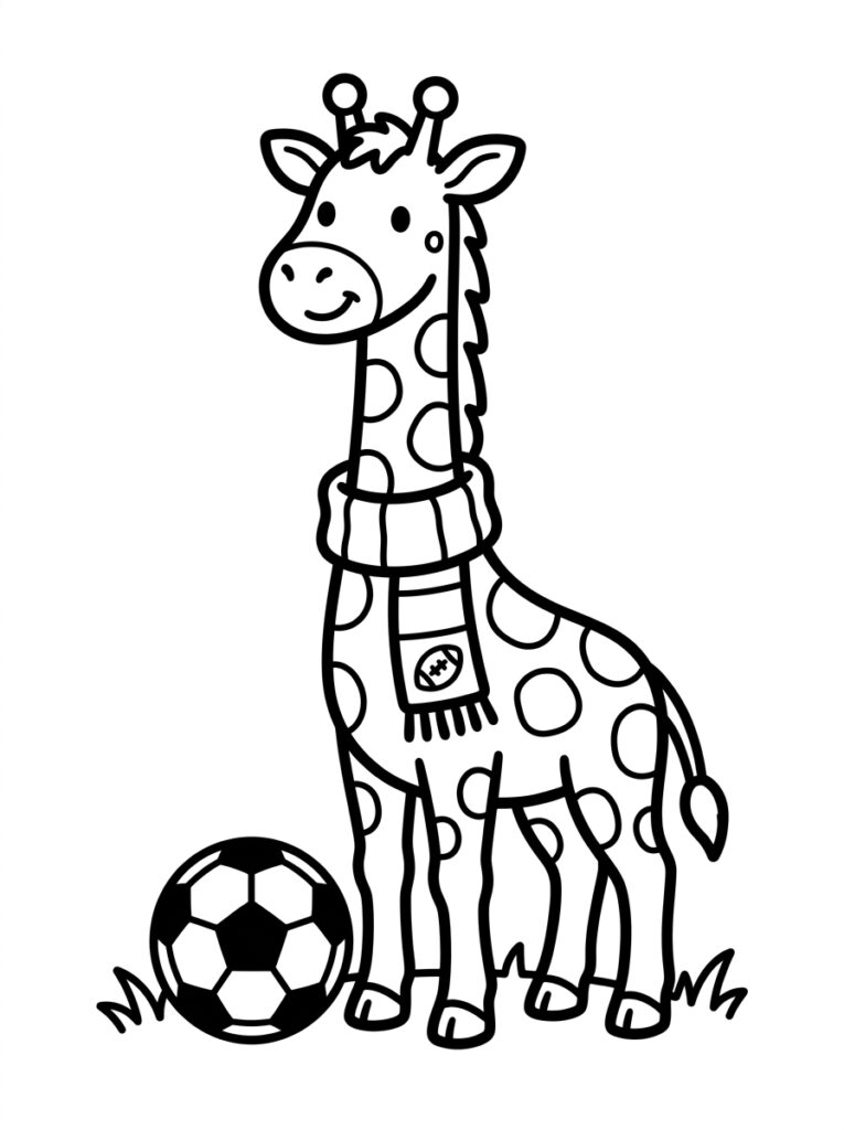 Voetbal kleurplaat 04 - gratis printable om te printen