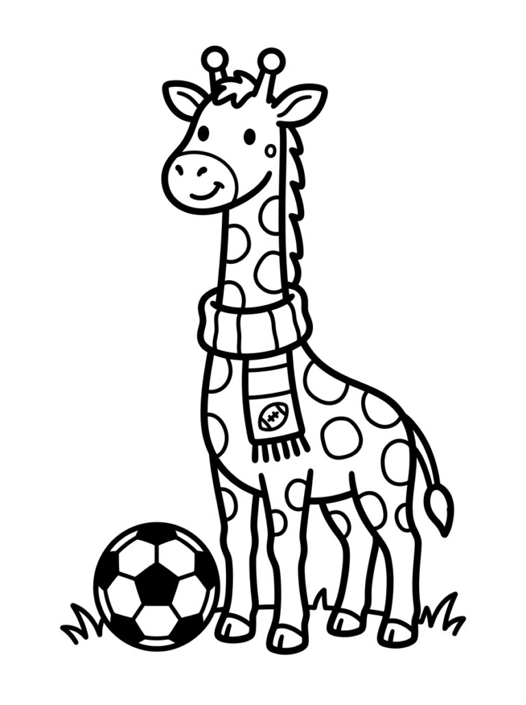 Voetbal kleurplaat 04 - gratis printable om te printen