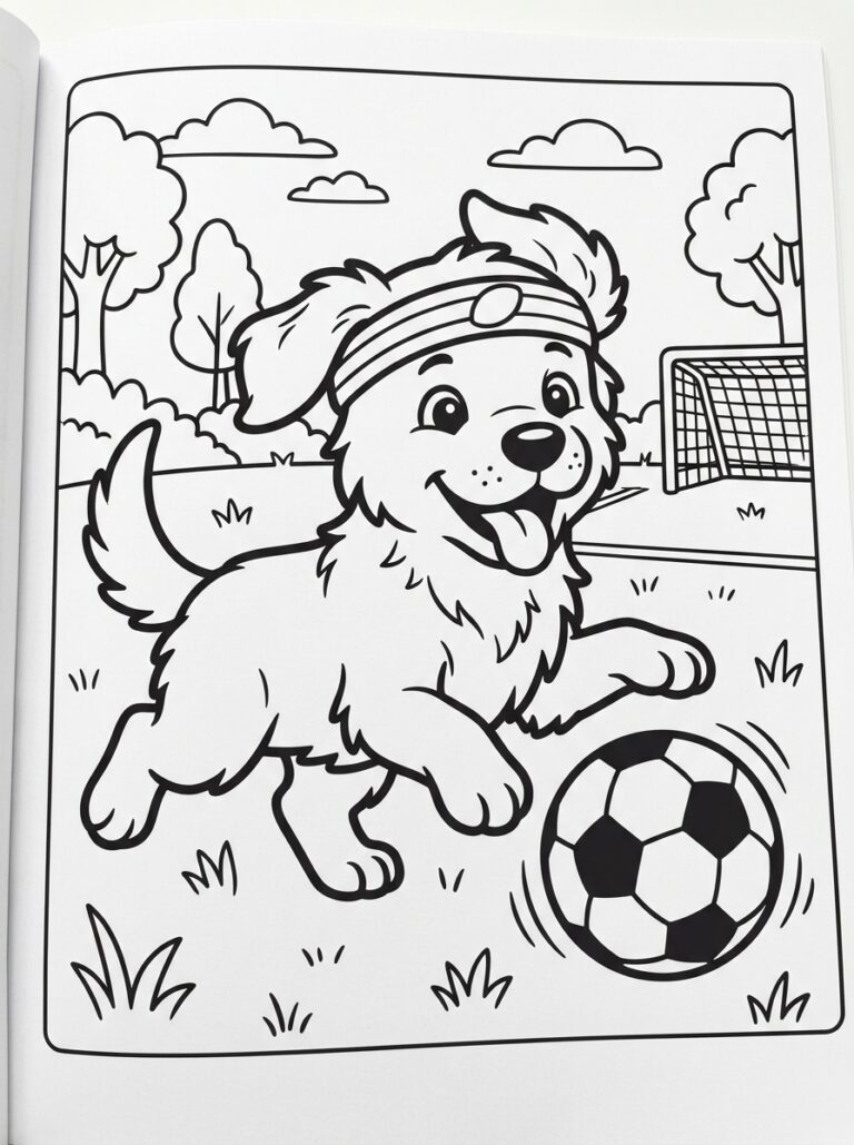 Voetbal kleurplaat 12 - gratis printable om te printen