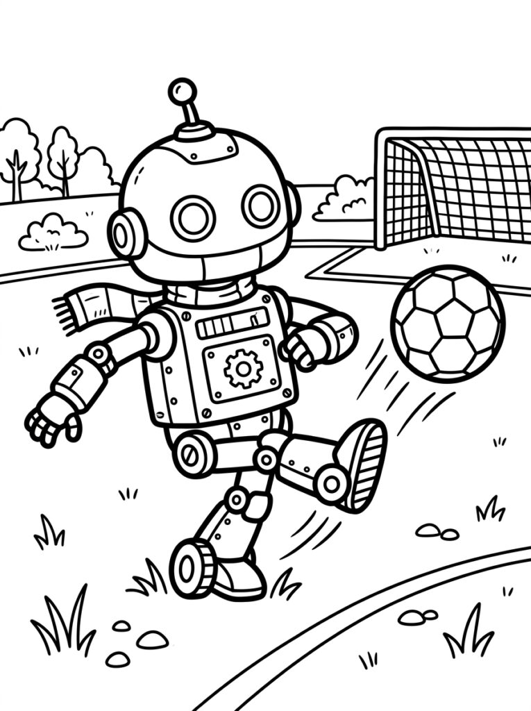 Voetbal kleurplaat 13 - gratis printable om te printen