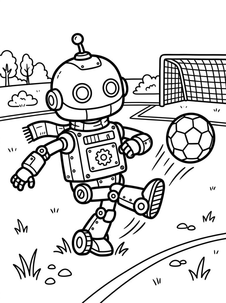 Voetbal kleurplaat 13 - gratis printable om te printen