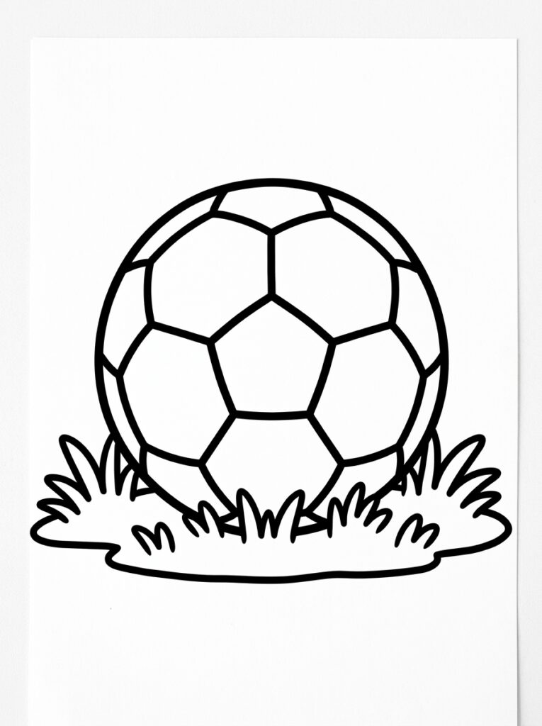 Voetbal kleurplaat 16 - gratis printable om te printen