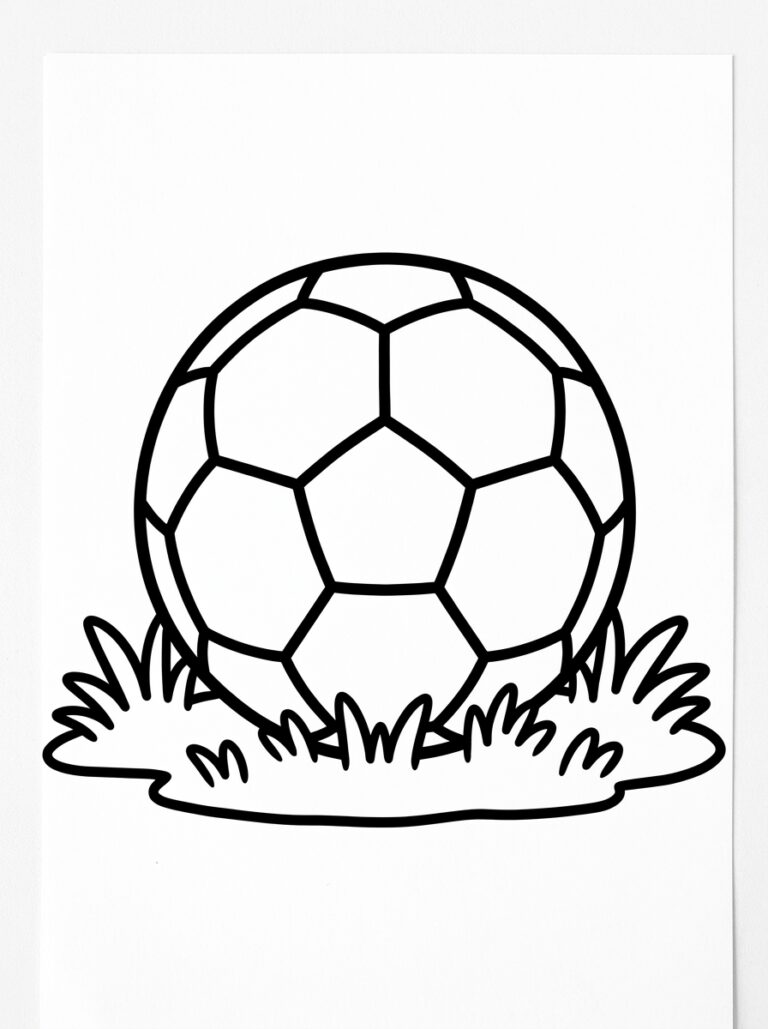 Voetbal kleurplaat 16 - gratis printable om te printen