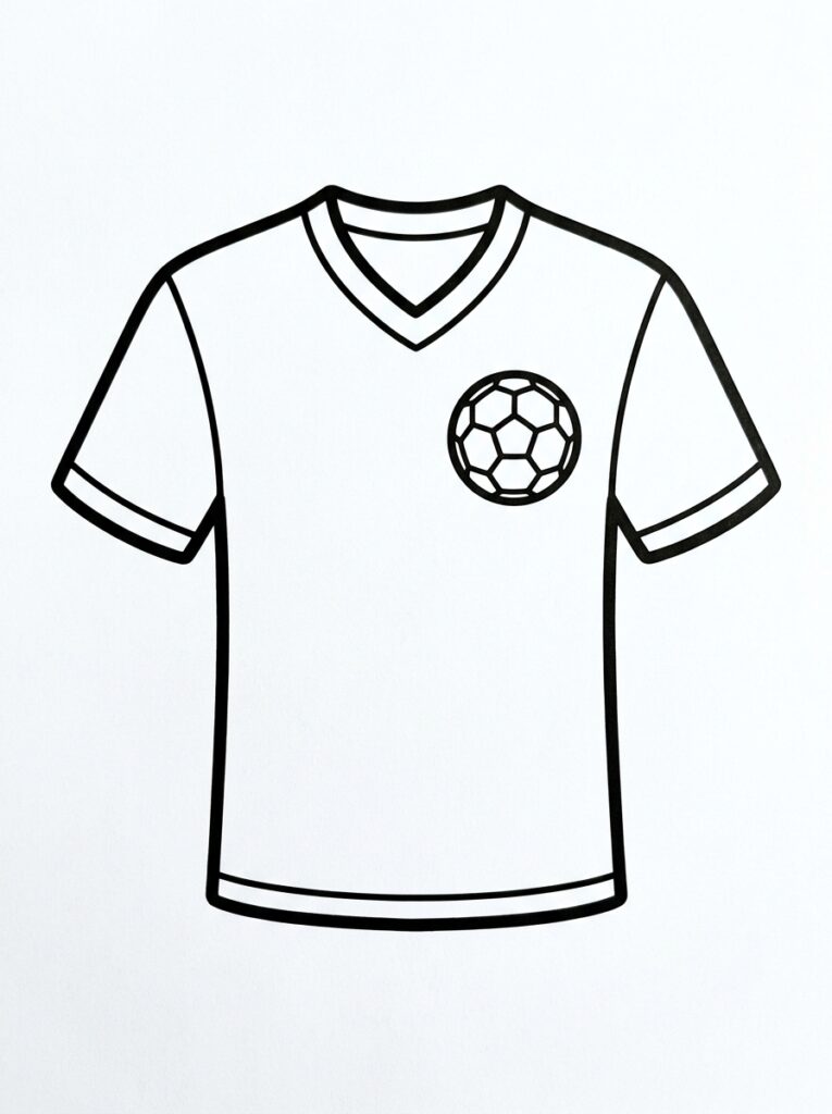 Voetbal kleurplaat 18 - gratis printable om te printen