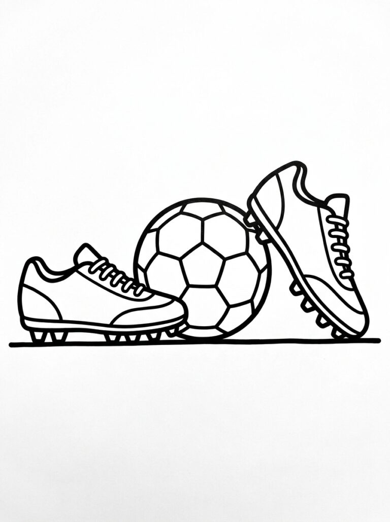 Voetbal kleurplaat 20 - gratis printable om te printen