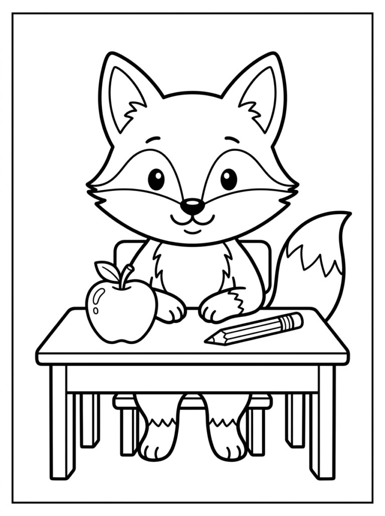 Vos kleurplaat 02 - gratis printable om te printen